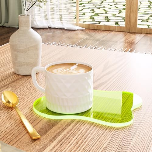 Acrylic Coaster for Desk, Clear Bar Drink Coaster, Clear Cloud Shape Coffee Cup Coaster, Perfect for Tabletop Protection and Accessories Display.