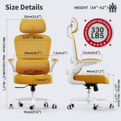 TRALT Office Chair Ergonomic Desk Chair - Gaming Chair with Lumbar Support