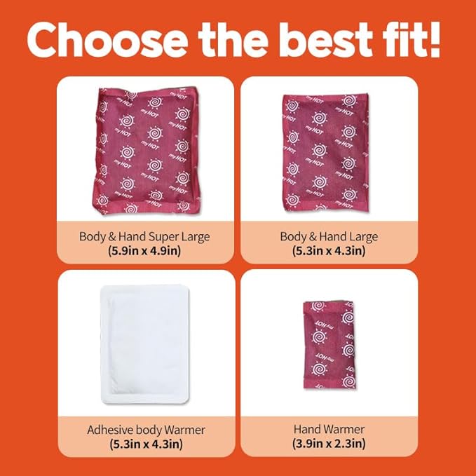 Long Lasting Hand Warmers & Body Heat Packs - Large Size (30 Count Bulk) - Up to 15 Hour Disposable Air-Activated Warmers for Cold Weather, Camping & Skiing - Made in Korea,