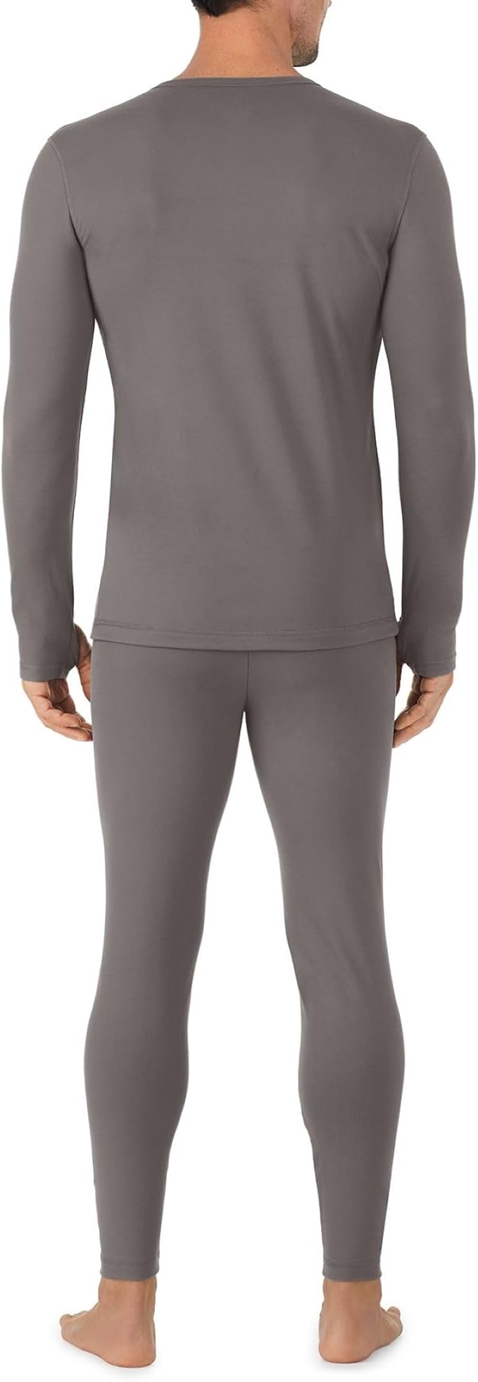 Cuddl Duds Mens Heavyweight Cold Weather Fleece Lined Thermal Set – Long Sleeve Shirt & Leggings – Lounge Sets for Men