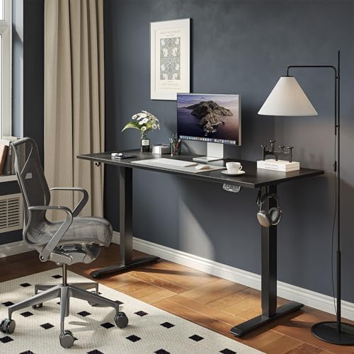 Agilestic 60 * 24 Inch Height Adjustable Electric Standing Desk, Black