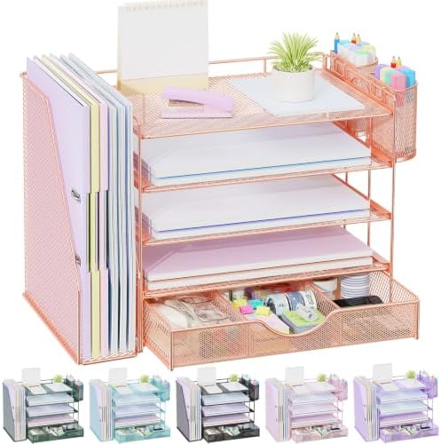 gianotter 5-Tier Desk Organizer with Drawers and File Holders