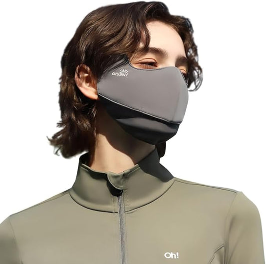 Sun Protection UPF 50+ UV Face Cover Summer Face Mask Neck Gaiter with Ear Loops SLN3M308