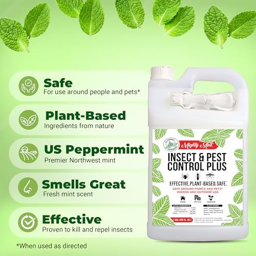Mighty Mint Peppermint Oil Insect Repellent Plus Spray, 1 Gallon (128 oz)