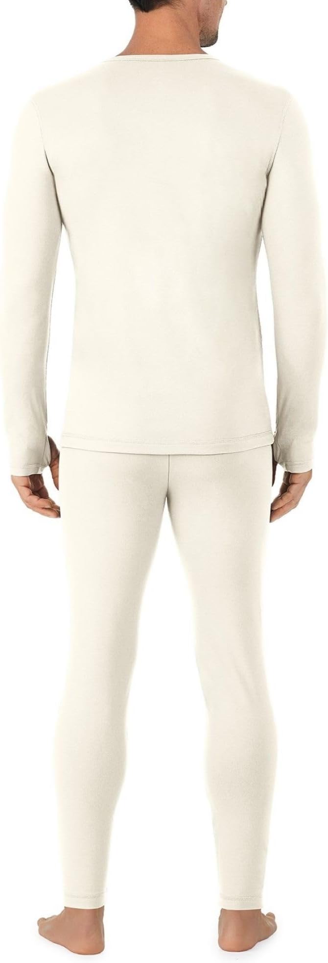 Cuddl Duds Mens Heavyweight Cold Weather Fleece Lined Thermal Set – Long Sleeve Shirt & Leggings – Lounge Sets for Men