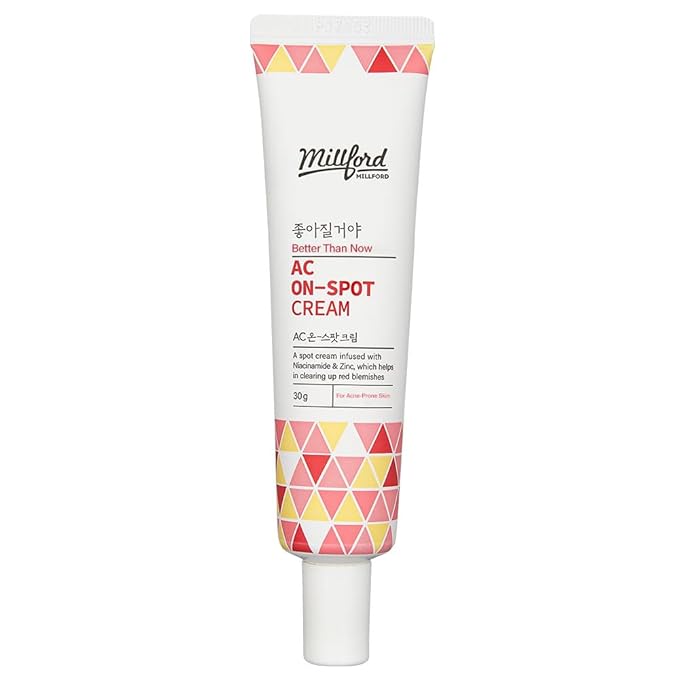 AC On-Spot Cream 30g/1.05 Oz, Zinc Oxide 10%, Niacinamide 2% for Active Skin Repair, Acne Spot Treatment for Face, Blemish Care, Dark Spot, Korean Skincare for Sensitive & Acne-Prone Skin