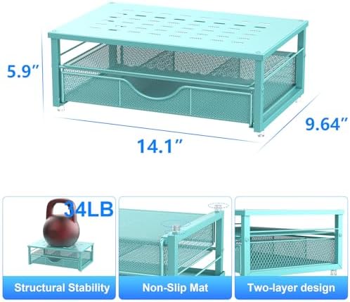 gianotter Computer Monitor Stand Riser with Drawer
