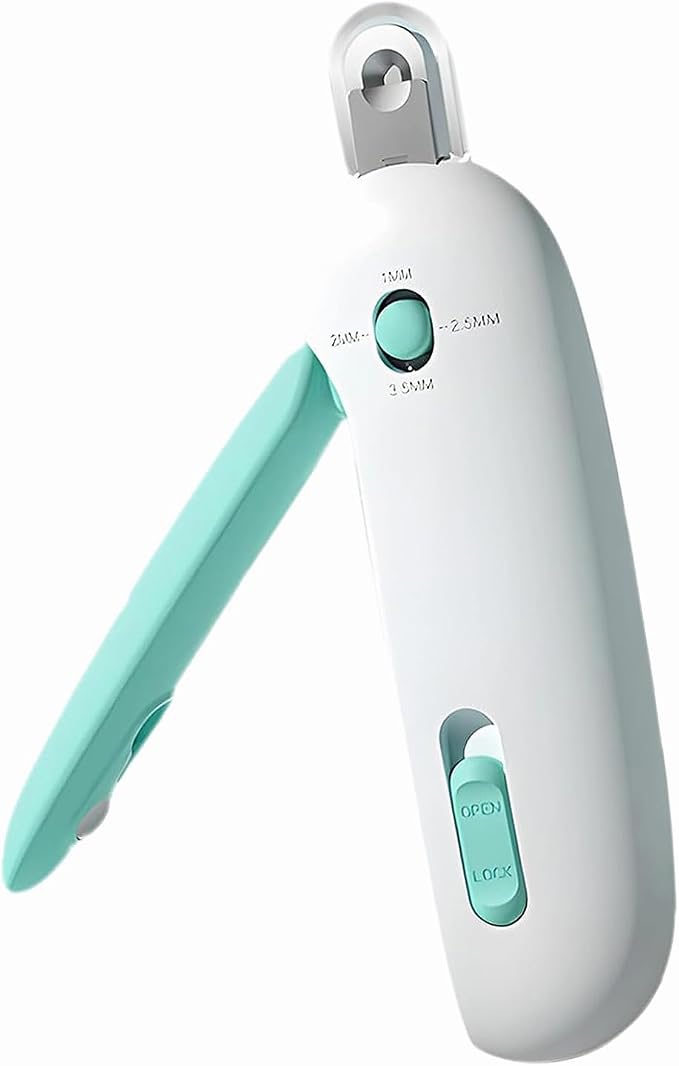 Adjustable Cat Nail Clipper to Avoid Excessive Cutting, Cat Nail Trimmer with Nail File, Pet Nail Clippers for Kitten Bunny Guinea Pig Rabbit Ferret (Blue)