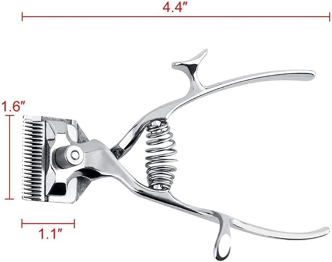 2pcs Pet Hair Clippers for Small Animals – Manual Cat Hair Clippers & Trimmers for Home Grooming Kit - Professional Grooming Scissors for Tiny Dog Cat Bunny Rabbit Bird Puppy Kitten Ferret