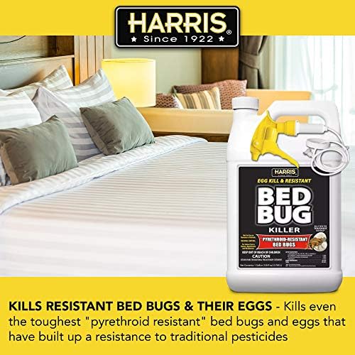 Harris Toughest Bed Bug Killer, Liquid Spray with Odorless and Non-Staining Extended Residual Kill Formula (Gallon) (Pack of 2)