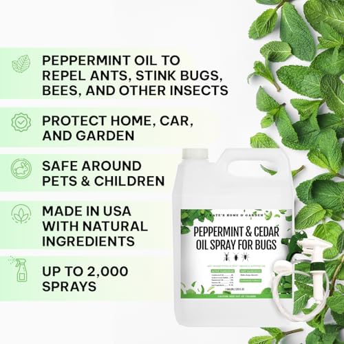 Kate's Home & Garden Peppermint Oil Spray for Bugs, Ants, Spiders (1 Gal)