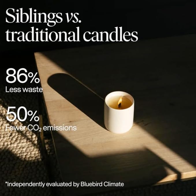 Siblings Candle Making Kit | DIY Coconut-Soy Wax Candle Kit with Wooden Wick | Scent No 01: Bergamot, White Rose, Oakmoss | Clean, Non-Toxic, Reusable, 60 Hr Burn