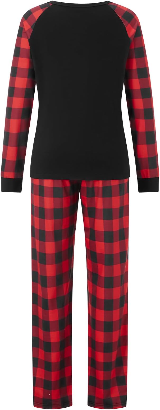Matching Family Christmas Pajamas Set Elk/Tree/Plaid Holiday Sleepwear Xmas Family Jammies