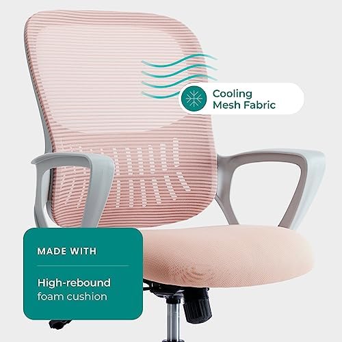 OLIXIS Home Office Chair, Mesh Desk Chair, Ergonomic Lumbar Support