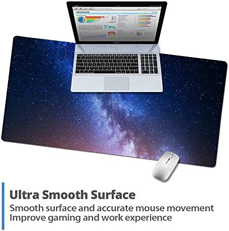 QiyI PU Leather Large Mouse Pad, Office Decor, 31.5" x 15.7", Starry Sky