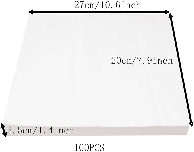 100 Sheets Bird Cage Liner Papers, Disposable Bird Cage Paper Liners, Cuttable Pet Animal Cages Cushion, Precut Absorbent Bird Paper for Bird Parrot Small Animal, 7.9'' X 10.6''