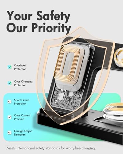 GETPALS Wireless Charger iPhone Charging Station for Apple Multiple Devices
