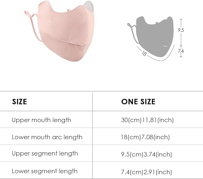Sun Protection UPF 50+ UV Face Cover Summer Face Mask Neck Gaiter with Ear Loops SLN3M308