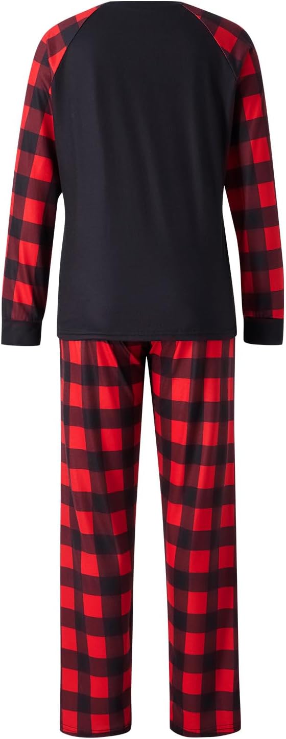 Matching Family Christmas Pajamas Set Elk/Tree/Plaid Holiday Sleepwear Xmas Family Jammies