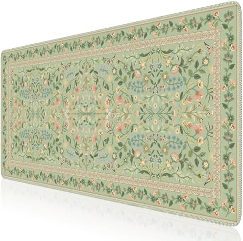 iCasso Desk Mat for Keyboard, Large Mouse Pad,35.4x15.7in,Light Green