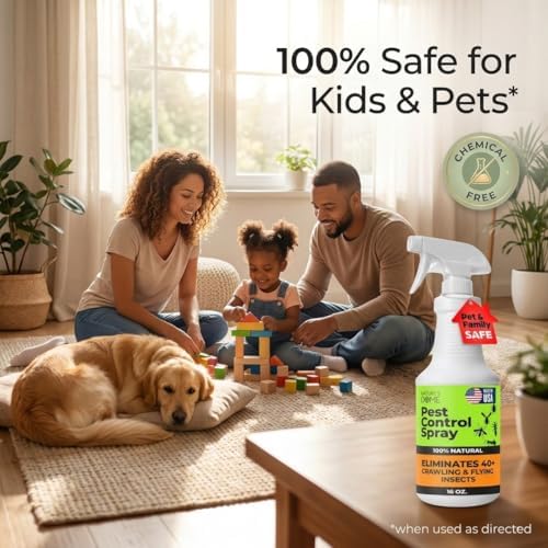 Nature's Dome Pest Control Spray 16 Oz | Indoor & Outdoor Ant Spray for Home, Kitchen & Patio | Kills Ants, Fleas, Ticks & Mosquitos on Contact | Plant-Based Formula, Ready to Use