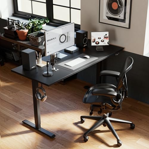 Agilestic 63 * 24 Inch Height Adjustable Electric Standing Desk, Black