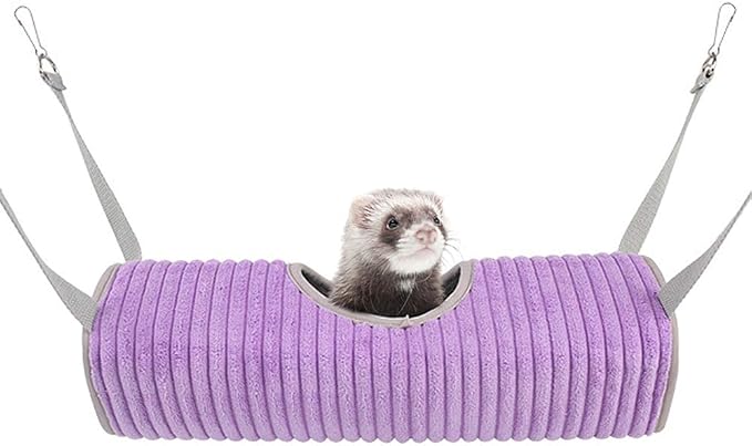 Ferret Tunnel Hanging Hammock Bed, Small Animal Rats Squirrel Toy