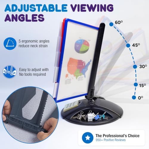 Ultimate Office AdjustaView Supply Base Desk Reference Display Organizer CL