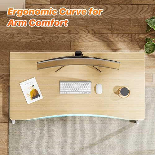Huuger Folding Desk for Small Spaces, 39.4 Inch Foldable Computer Table