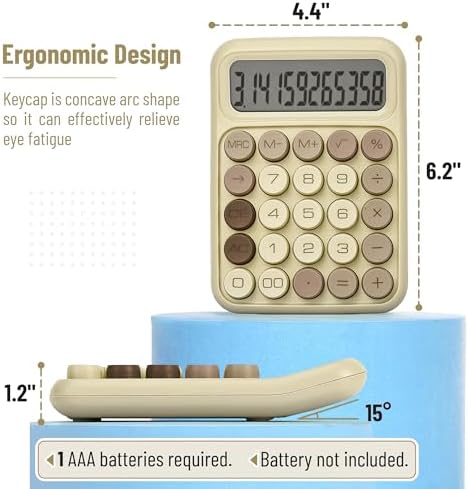 Mr. Pen- Mechanical Switch Calculator, 12 Digit Large LCD Display