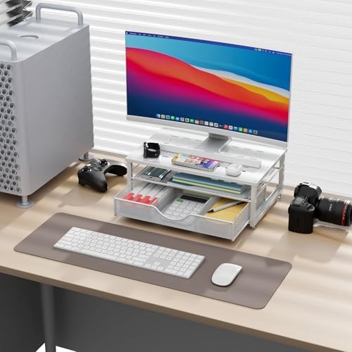 gianotter Computer Monitor Stand Riser with Drawer