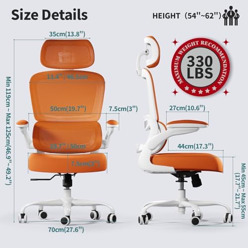 TRALT Office Chair Ergonomic Desk Chair - Gaming Chair with Lumbar Support