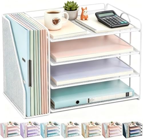 gianotter 4-Tier Paper Organizer With Magazine Holder