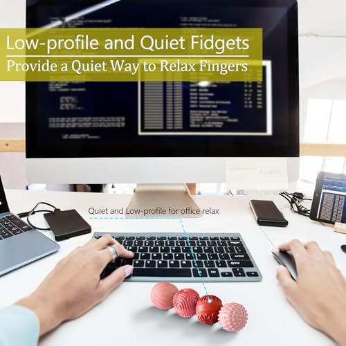 Silicone Magnetic Balls Fidget Toys for Adults & Teens,8PCS Stress Relief Sensory Toys for Autism ADHD Anxiety,Fun Textures Gadgets,Office Desk Toy,Stocking Stuffers for Men Women Teen Gifts