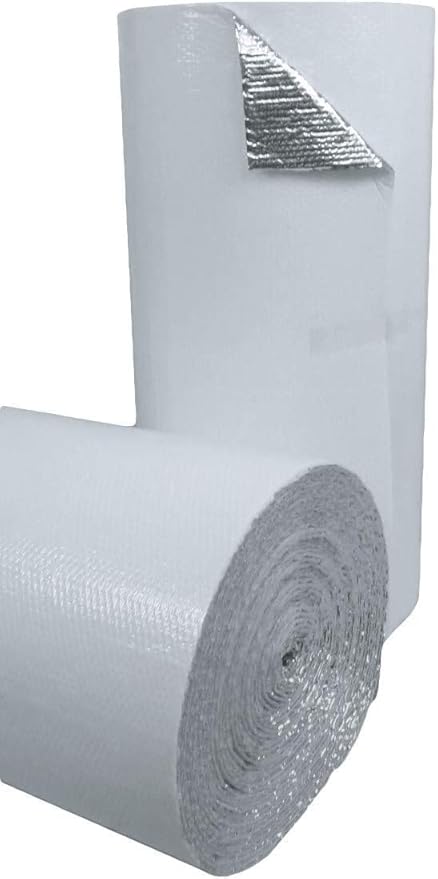 US Energy Products 12" x 5' Double Bubble White Reflective Foil Insulation Thermal Barrier R8 1' x 5'