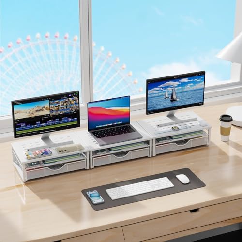 gianotter Computer Monitor Stand Riser with Drawer