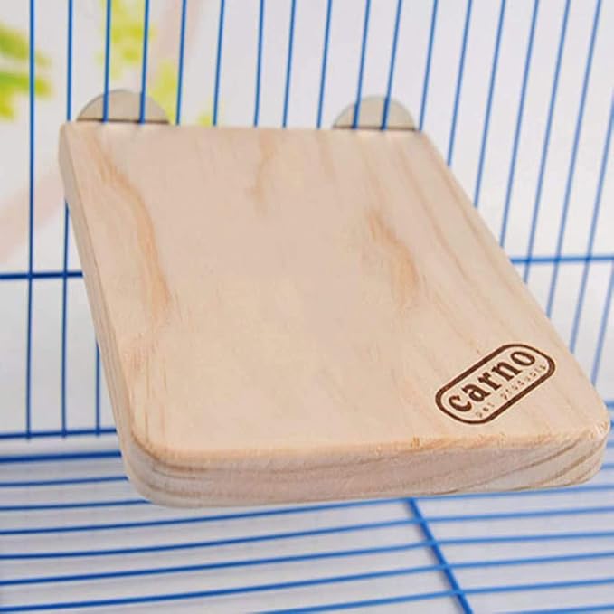 Litewoo Bird Wood Perch Platform Stand Shelf for Parrot Budgie Parakeet, S | Natural wood, smooth sanded surface for chew/stand, for small-medium birds/cockatiel/conure/cockatoo/cage, 6.10x3.15x0.59in
