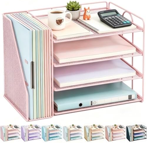 gianotter 4-Tier Paper Organizer With Magazine Holder