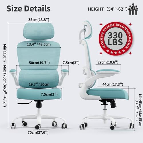 TRALT Office Chair Ergonomic Desk Chair - Gaming Chair with Lumbar Support