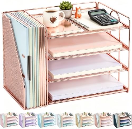 gianotter 4-Tier Paper Organizer With Magazine Holder