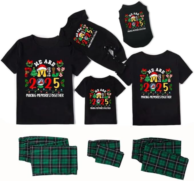 Family Christmas Pajamas Matching Sets Holiday Xmas Party Family Sleepwear Set Jammies for Couples