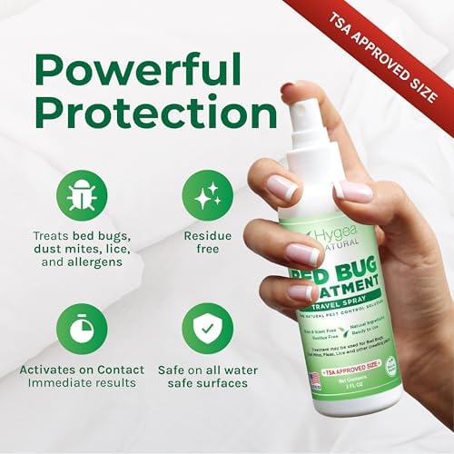 Travel Bed Bug Spray Killer for Mattress, TSA Approved, Lice & Mite, 3oz