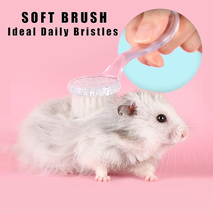 2 Pack Hamster Brush, Hedgehog Cleaning Supplies, Guinea Pig Combs