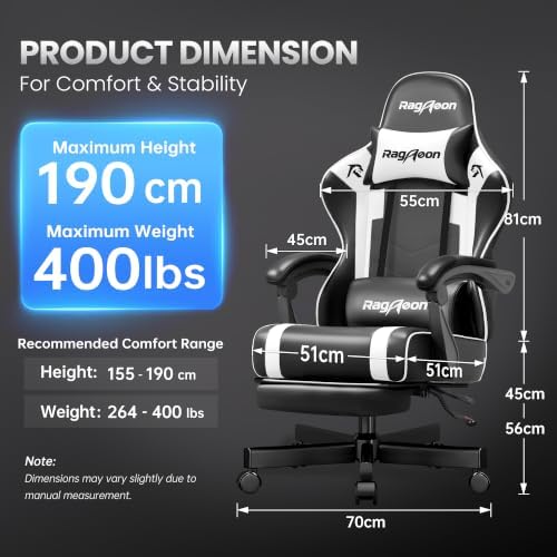Gaming Chair for Adults Gamer Game Ergonomic PC Chair, 7-Point Support