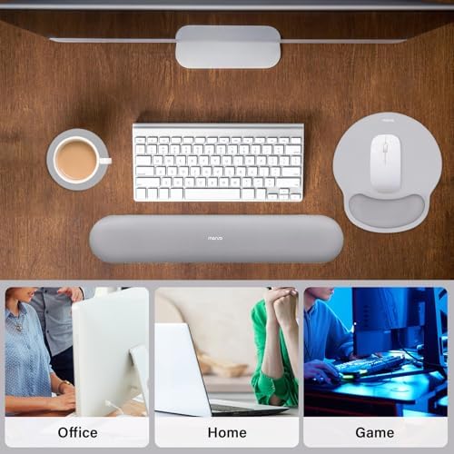 MOSISO Wrist Rest Support for Mouse Pad&Keyboard Set, Gray
