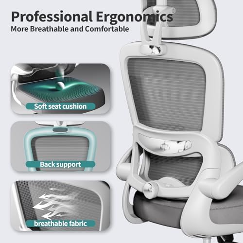 TRALT Office Chair Ergonomic Desk Chair - Gaming Chair with Lumbar Support