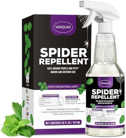 Peppermint Oil Insect & Spider Repellent Spray - All-Natural, Pet-Safe Bug Control for Home, Kitchen & Garden - 16 oz