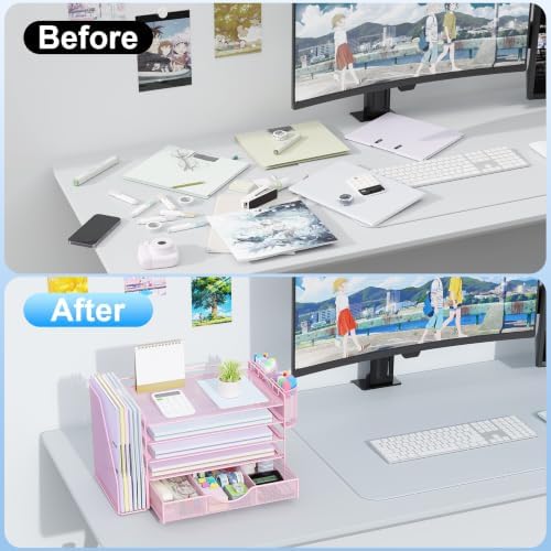 gianotter 5-Tier Desk Organizer with Drawers and File Holders
