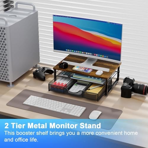 gianotter Computer Monitor Stand Riser with Drawer