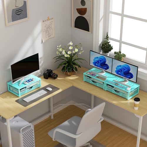 gianotter Computer Monitor Stand Riser with Drawer